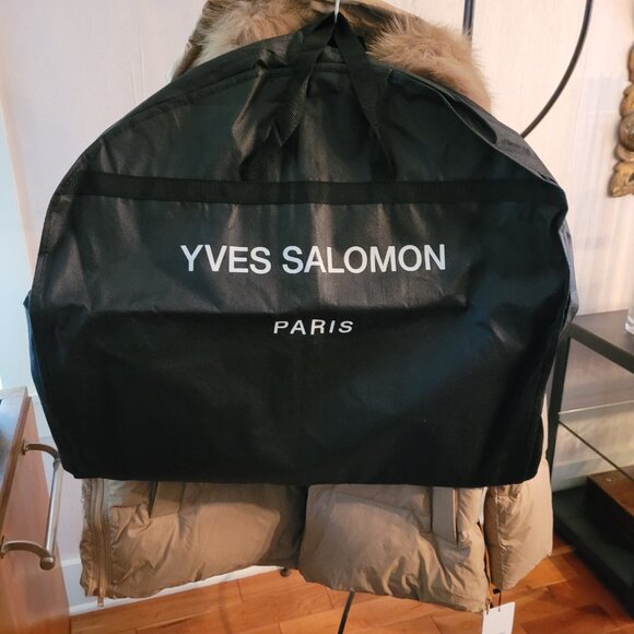 Yves Salomon A Line Down Jacket w/Fox Fur Hood Puffer Jacket NWT - Picture 12 of 14